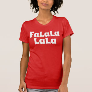 Camiseta Retro Navidades Red White Fa La La