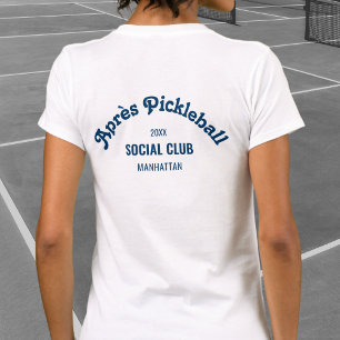 Camiseta Retro Navy Après Club Social de Pickle Ball Blanco