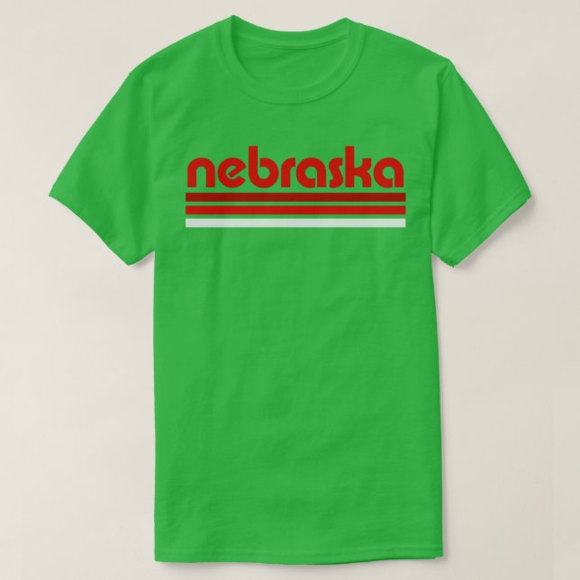 Camiseta Retro Nebraska Stripes (Diseño del anverso)