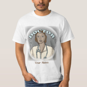 Camiseta retro negra de Médico