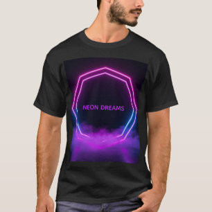 Camiseta Retro Neon Dreams Nombre Personalizado 80