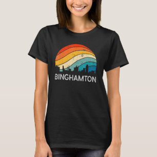 Camiseta Retro New York Binghamton Skyline Vintage Urban Sk