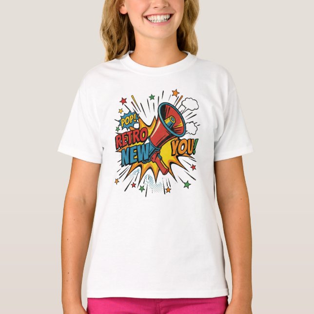 Camiseta Retro New You: Minimalist Geometric Revival (Anverso)