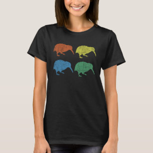 Camiseta Retro New Zealand NZ Cute Kiwi Bird Souvenir