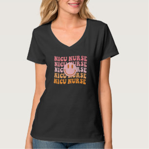 Camiseta Retro Nicu Enfermera Sonriente Enfermera Icu Neona