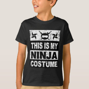 Camiseta Retro Ninja Costume Halloween Para Niños Hombres