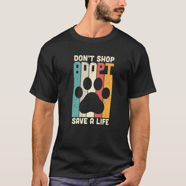 Camiseta Retro No Comprar Adoptar Un Kit De Gatos De Salvam (Anverso)