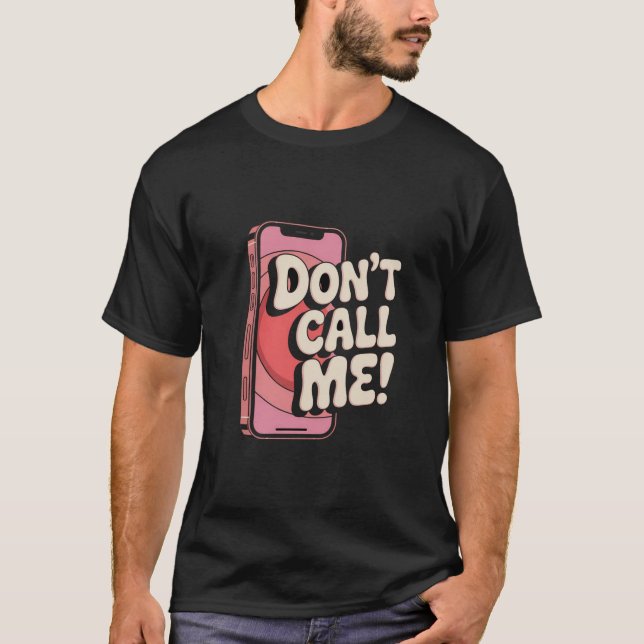 Camiseta Retro "No me llames" Audaz Gráfico de teléfono - G (Anverso)