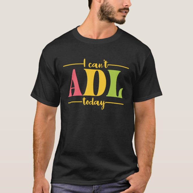 Camiseta Retro No puedo ADL Hoy Terapia Ocupacional para M (Anverso)