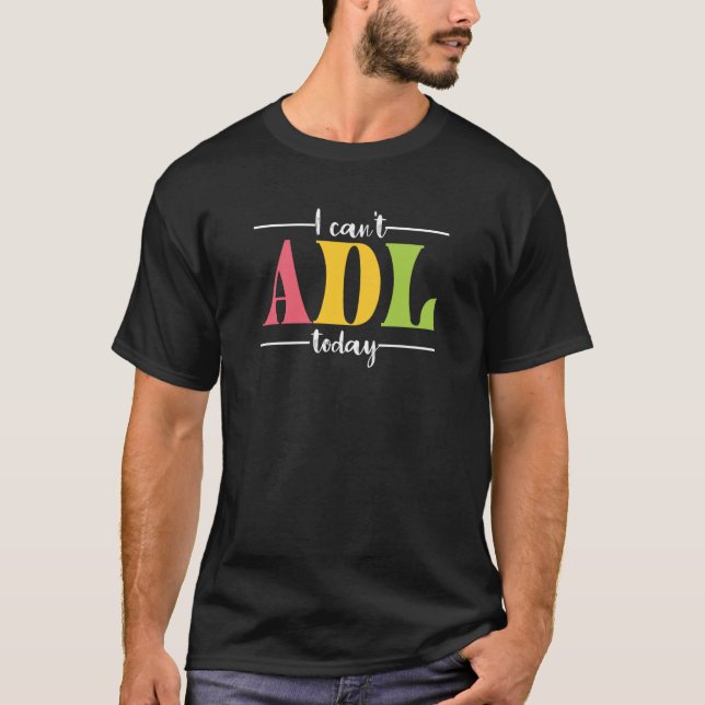 Camiseta Retro No puedo ADL Hoy Terapia Ocupacional para M (Anverso)