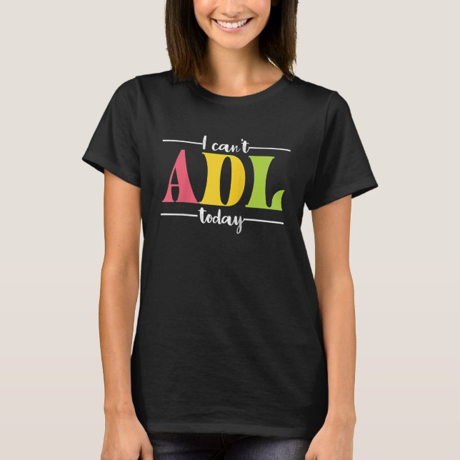 Camiseta Retro No puedo ADL Hoy Terapia Ocupacional para M (Anverso)