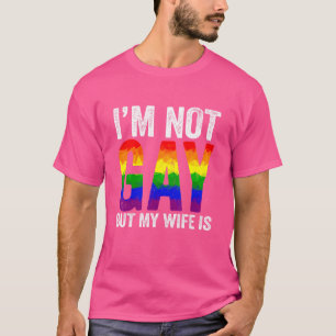 Camiseta Retro No soy gay, pero mi esposa es lgbt Wed Arcoi