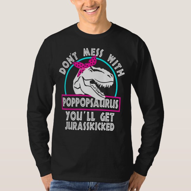 Camiseta Retro No te metas con Poppopsaurus (Anverso)