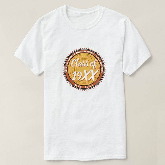 Camiseta Retro Nombre Fecha Clase de Clase de Lotes Reunión (Diseño del anverso)