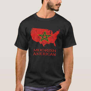 Camiseta Retro norteamericano moro orgulloso de bandera mar