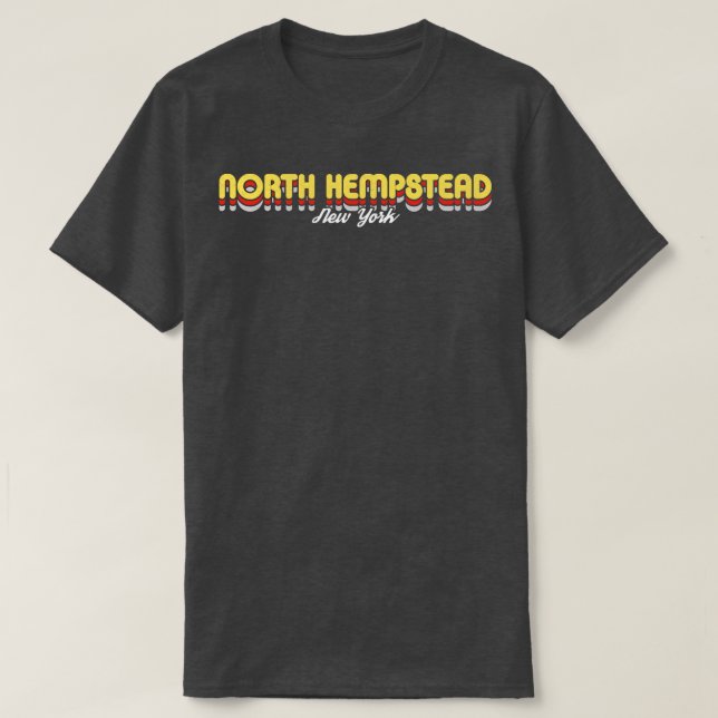 Camiseta Retro North Hempstead Nueva York (Diseño del anverso)