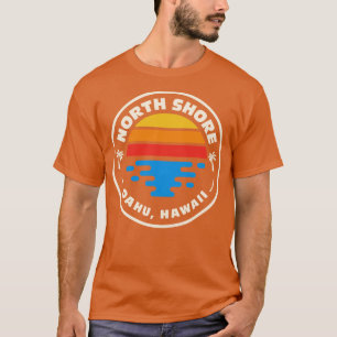 Camiseta Retro North Shore Oahu Hawaii Vintage Beach Surf E