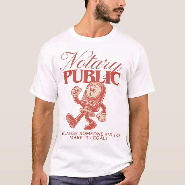 Camiseta Retro Notario Público Funny Notario Humor (Anverso)
