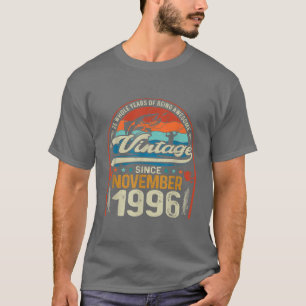 Camiseta Retro Noviembre de 1996 26 años de edad Pescador m