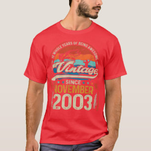 Camiseta Retro Noviembre de 2003 19 años de edad Pescador m
