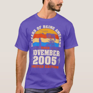 Camiseta Retro Noviembre de 2005 17 años de edad Pescador m