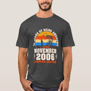 Camiseta Retro Noviembre de 2006 16 años de edad Pescador m