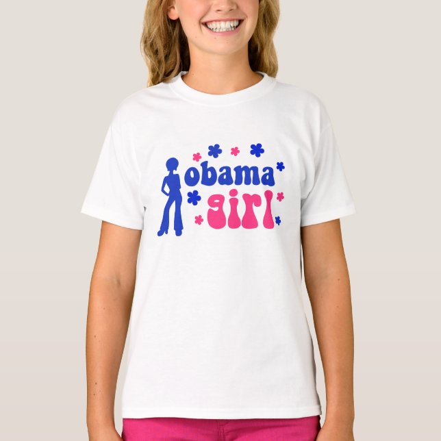 Camiseta Retro Obama Girl (Anverso)