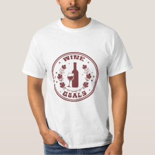 Camiseta Retro "Objetivos de Vino" - Botella de Vi