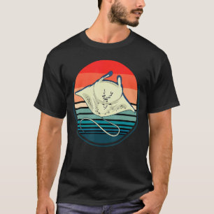 Camiseta Retro Ocean Animal Scuba Buceo Stingray Manta Ray