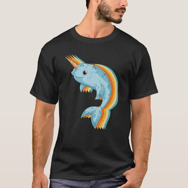 Camiseta Retro Océano ballena Animal Mammal Sea Creation Na (Anverso)