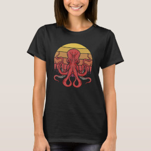 Camiseta Retro Octopus Kraken Tentacles La Biología Marina 
