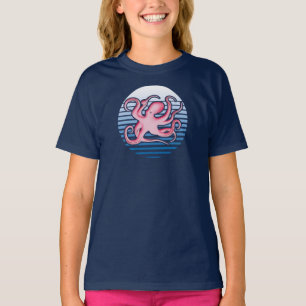 Camiseta Retro Octopus Rosa