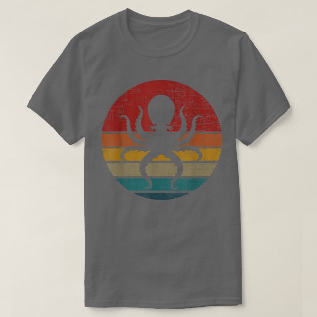 Camiseta Retro Octopus Vintage Octopus Lovers  (Diseño del anverso)