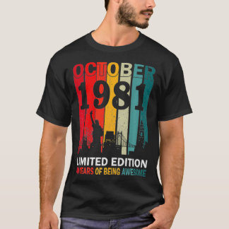 Camiseta Retro Octubre 1981 Edición Limitada 40 Años de Bei
