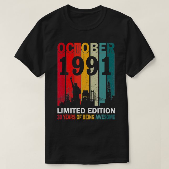 Camiseta Retro Octubre 1991 Edición limitada 30 años de Bei (Diseño del anverso)