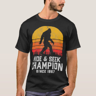 Camiseta Retro Ocultar campeón de búsqueda cree gráfico vin