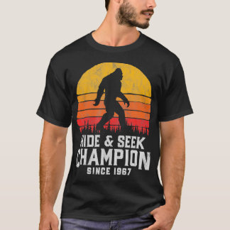 Camiseta Retro Ocultar campeón de búsqueda cree gráfico vin