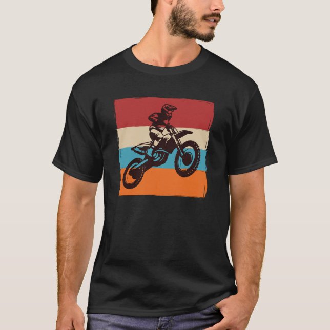 Camiseta Retro Off Road Motorcycle Motocross Carreras (Anverso)