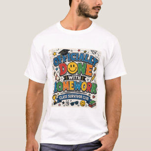 Camiseta Retro Oficialmente Terminado con la Clase Sobreviv