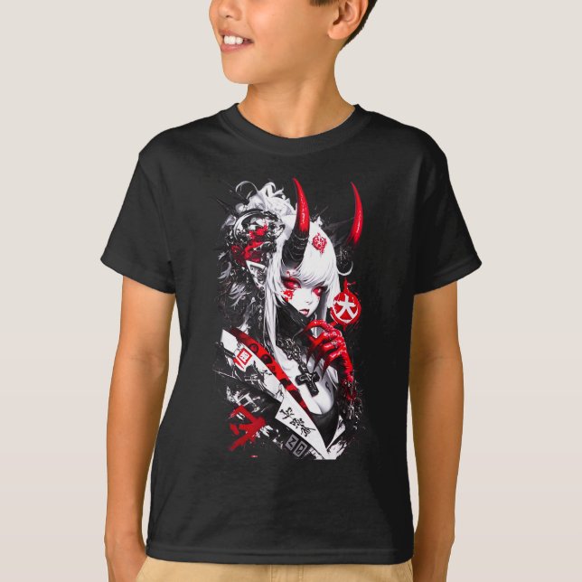 Camiseta Retro Okami Girl Basic Japan Style Fox Cute Cool M (Anverso)