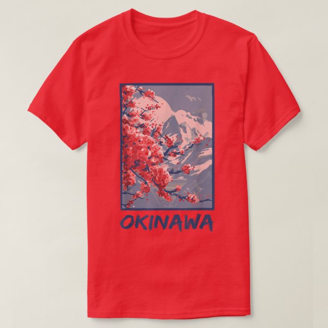 Camiseta Retro Okinawa Japan Sakura Cherry Blossom1089 (Diseño del anverso)