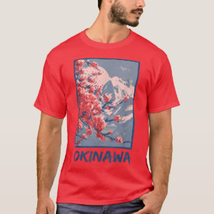 Camiseta Retro Okinawa Japan Sakura Cherry Blossom1089
