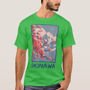 Camiseta Retro Okinawa Japan Sakura Cherry Blossom T-Shirt