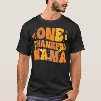 Camiseta Retro One Thankful Mama Fall Autumn Happy Thanksgi