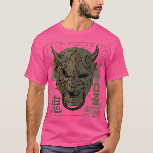 Camiseta Retro Oni Cyberpunk Samurai Arts For Bushido Warri (Anverso)