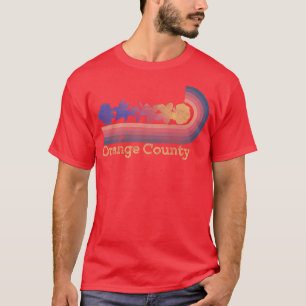 Camiseta Retro Orange County Tropical Flowers 80s Style Sur