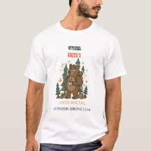 Camiseta Retro Oso de Campamento con Texto Persona