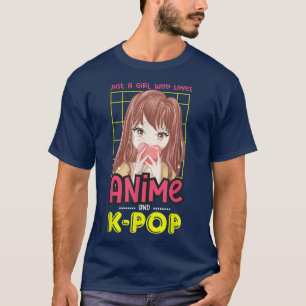 Camiseta Retro Otaku Japón Neko es solo un Chica que ama a 