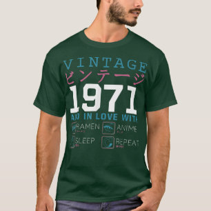 Camiseta Retro Otaku Kanji Vintage 1971 Cumpleaños Ramen An
