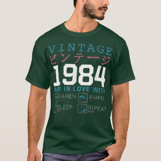 Camiseta Retro Otaku Kanji Vintage 1984 Cumpleaños Ramen An